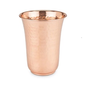 Vasos de cobre para servir agua potable más vendidos Diseño martillado con diamantes para beneficios de salud al mejor precio. - Product Image 5