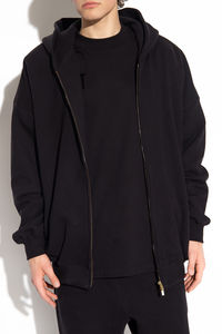 Sweat à capuche unisexe pour homme, lourd, uni, d'hiver, à fermeture éclair, avec col montant, en tissu polaire, impression numérique - Product Image 5