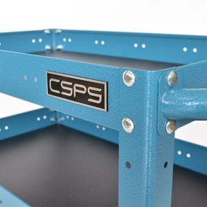 Chariot à outils en acier inoxydable à 3 niveaux avec roues supporté par OEM pour une utilisation en atelier pour l'industrie d'utilisation d'armoires de garage de mécanicien vente en gros - Product Image 3