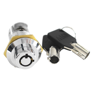 Serrure à pousser pour fermeture, alliage de zinc avec cylindre de serrure tubulaire chromé de 60 mm, cylindre de serrure en zinc plaqué, TW 2 clés ABA Sarkarlock 60 mm - Product Image 6