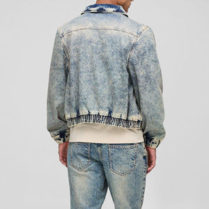 Chaqueta vaquera informal de secado rápido para hombre, modelo 2026, al por mayor, para primavera, con cuello vuelto, chaqueta vaquera de invierno para hombre - Product Image 5