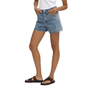 Jean taille haute pour femme Jhorts Short en jean taille haute tendance pour femme Short d'été décontracté pour maman Cut Off pour femme - Product Image 3