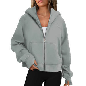 Sweat à capuche pour femme avec logo personnalisé, imprimé, en molleton de coton surdimensionné, tendance - Product Image 6