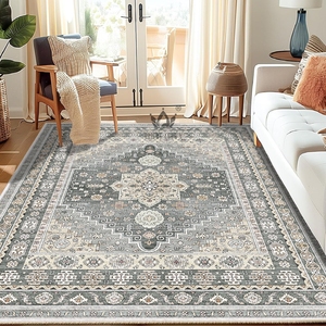 Tapis en polyester sur mesure extra large pour salon, anti-déversement, facile à nettoyer, antidérapant, décoration moderne pour la maison, fabriqué à la machine - Product Image 1