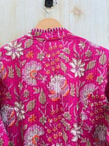 เสื้อแจ็กเก็ตผ้าฝ้ายบุนวมพิมพ์ลายดอกไม้สำหรับผู้หญิงเสื้อโค้ทลำลองมีกระดุมแบบอินเดีย - Product Image 6