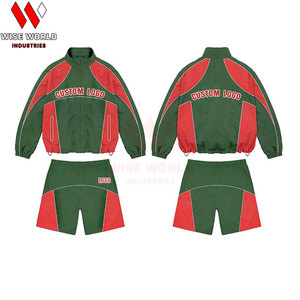 Conjunto de Sudadera con Capucha Corta de Algodón Sólido Personalizable y Transpirable con Pantalones Deportivos a Juego para Hombre, Estilo Urbano, Cortavientos, para Entrenamiento - Product Image 5