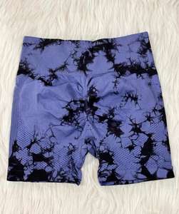 Short de fitness taille haute personnalisable pour femmes taille élastique motif solide taille pantalon de sport en nylon spandex personnalisé - Product Image 2