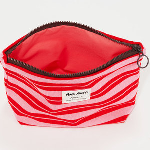 [Et aussi] Pochette cosmétique à rayures de mode Organisateur polyvalent Sac cosmétique léger Organisateur essentiel quotidien polyvalent - Product Image 6