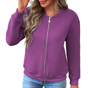 Veste Bomber de qualité haute tendance coupe-vent chaud pour l'hiver respirant manches longues coupe décontractée Bomber veste pour femmes - Product Image 6