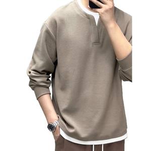 Camiseta Interior de Alta Gama para Hombre, Diseño Simple y Versátil de Dos Piezas, Sudadera con Capucha de Invierno, Felpa Lisa Teñida, Transpirable - Product Image 6