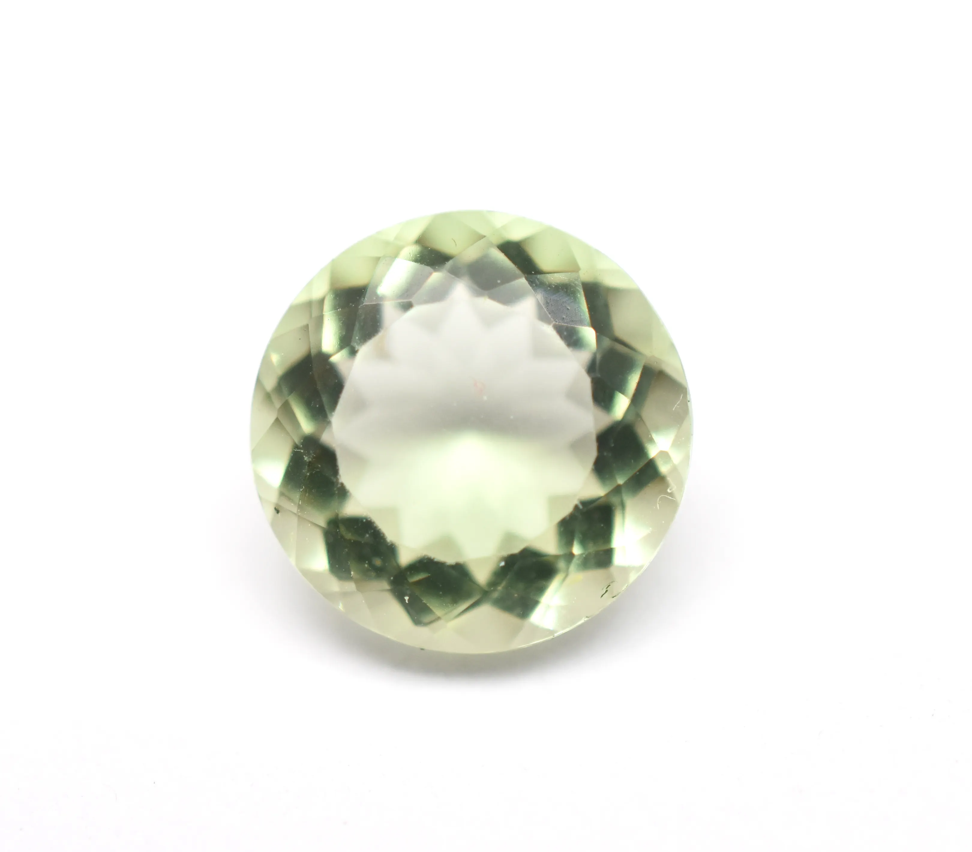 Lab Green Amethyst Diamond Cut Gemstone 7 mm 8 mm 9 mm 10 mm 12 mm 14 mm 16 mm Calibrated Round Loose Gemstone For Jewelry