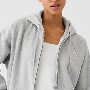 Sweat à capuche zippé pour femmes avec logo personnalisé, manches longues, prix de gros pour les acheteurs en gros, vêtements décontractés pour l'hiver, couleur unie - Product Image 2