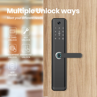Kunci Pintar Elektronik P05 Terlaris untuk Pintu Kamar Tidur, Sistem Keamanan Tanpa Kunci dengan Sidik Jari, Kata Sandi, dan NFC TTLock