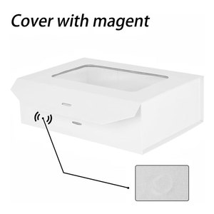 Elegante presentación ventana regalo caja al por mayor con cinta y tapa magnética caja de Perfume papel al por mayor buena calidad - Product Image 3