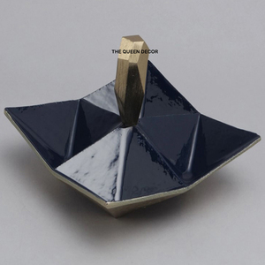 Tazón para Servir Alimentos y Frutas, Diseño Elegante de Hojas, Metal Dorado, para Uso en el Hogar y Hoteles - Product Image 3