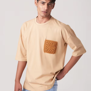 Camisetas personalizadas lisas en blanco de algodón pesado 280 GSM camiseta de gran tamaño camiseta de alta calidad con cuello redondo para hombres - Product Image 2