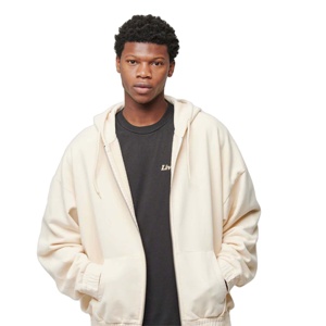 เสื้อฮู้ดซิป2025สำหรับผู้ชายขนแกะแขนเต็มแบบกำหนดเอง - Product Image 1