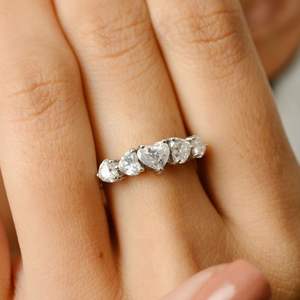 Hermosa última colección hecha a mano de lujo 100% auténtico anillo en forma de corazón de diamante Real 18K oro amarillo sólido boda clásico - Product Image 2