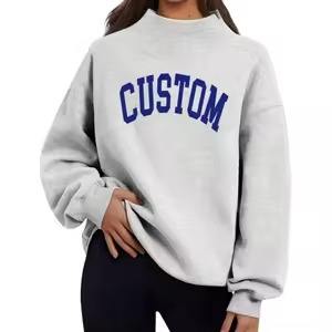 Usine Français Terry Polaire Mockneck Sweat Brodé Sweat Mock Neck 100 Coton Sweat - Product Image 5