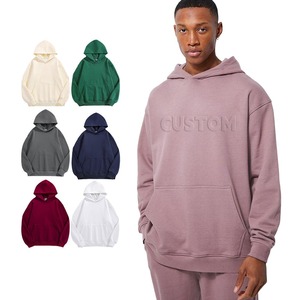 ชายและหญิงlev3dนูนhoodiesผ้าฝ้าย100%ตัดเย็บตกปลาดิบขอบเสื้อกันหนาวหมวกไม่มีเชือก - Product Image 1