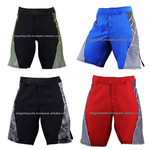 Elegantes deportes mejor calidad tallas grandes hombres MMA Fighting Shorts ropa de abrigo de cintura media con patrón sólido hombres ropa para luchar - Product Image 6