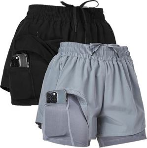 Ensemble de sport deux pièces vintage personnalisable pour femme avec doublure, poches zippées, taille mi-haute, bouton et nœud, idéal pour la gym et l'entraînement - Product Image 5