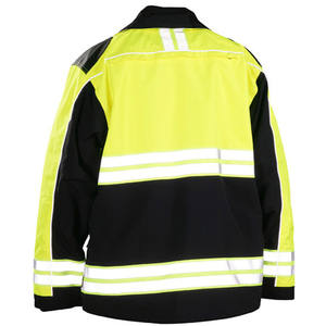 Hi Vis Ropa de trabajo de invierno Cremallera trasera altamente personalizada Construcción con capucha personalizada Chaquetas de seguridad para hombres - Product Image 2