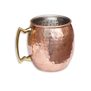 Beber vidrio de cobre con esmalte hecho a mano para el hogar a un precio razonable diseño martillado drinkware vidrio de metal para hotel - Product Image 5