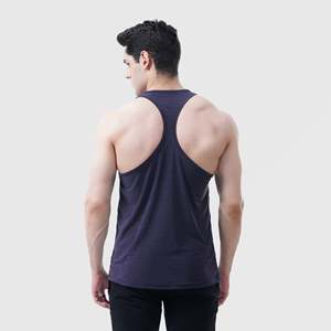Elite Grip Men's Fitness Tank <b>Top</b> Dark Grey XL Plain 3D Hooded Gym Shirt for Bodybuilding and Muscle Sports - Product Image 2