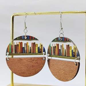 Luxury Eco-Friendly <b>Resin</b> Drop <b>Earrings</b> Trendy Customizable Design for Women for Wedding Occasions - Product Image 3