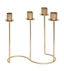 Bougeoir en métal de luxe moderne Bougeoir en aluminium au design unique Photophore décoratif de Noël pour mariages et événements - Product Image 6