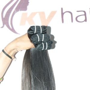 Machine brute Double trame Temple indien Traitement chimique Aucun Faisceaux Cuticule alignée Tissage naturel Cheveux humains Vague naturelle - Product Image 5