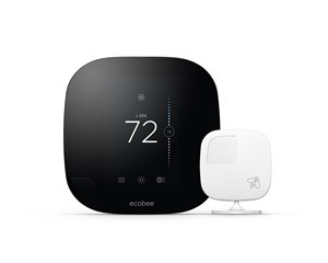 Termostato Inteligente Ecobee3 Lite en Promoción, Negro, Silicona y Plástico, Sellado de Fábrica con Accesorios Completos, Origen Estadounidense - Product Image 1