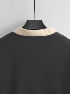 Sweat-shirt en molleton à col rond respirant de haute qualité pour hommes, couleur personnalisée, épaules tombantes, sweat-shirt brodé pour hommes - Product Image 6