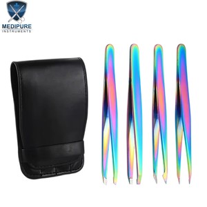 Professional <b>Eyebrow</b> Tweezers Stainless Steel Pointed Slanted Flat Angled Tips Sharp Hair Removal Beauty Instruments - Product Image 1