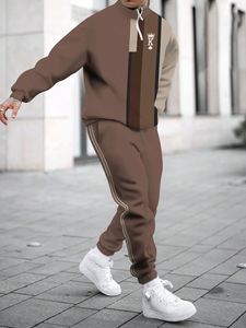 ชุดกีฬาคอกลมสองชิ้นสำหรับผู้ชายสูทลำลองมีฮู้ดเสื้อผ้าลำลองทรงหลวมพิมพ์ลาย3D สำหรับฤดูใบไม้ร่วง - Product Image 5