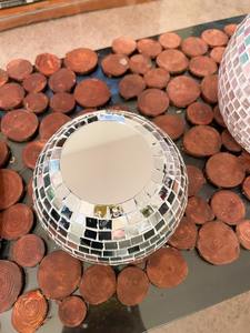 Pot à bougie rond en verre mosaïque disponible, porte-bougie chauffe-plat, bol votif, vase, pot à bougie rond pour centre de table de mariage - Product Image 2