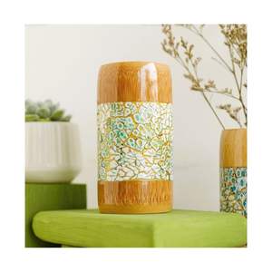 Gobelet réutilisable en bambou recouvert de nacre pour tasses 6oz 9oz 12oz stérile gravé au laser - Product Image 3