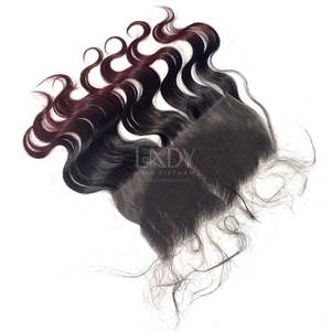 Paquetes de color de punta ondulada de cuerpo de cabello crudo de alta calidad con frontal y paquetes para hacer pelucas - Product Image 6