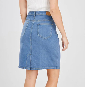 Jupes en jean skinny ajustables, longues et décontractées, dernier design 2026, pour femmes, entièrement respirantes, naturelles, vente en gros à bas prix - Product Image 4