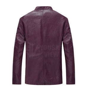 แจ็กเก็ตหนังสำหรับผู้ชายกันน้ำกันลมแจ็คเก็ตหนังสำหรับผู้ชาย - Product Image 3