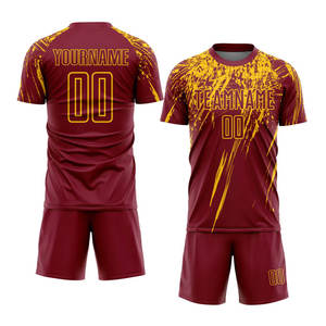 Maillots de football personnalisés en sublimation en gros avec logo personnalisé 100% polyester Séchage rapide Léger Entraînement et vêtements de sport - Product Image 6