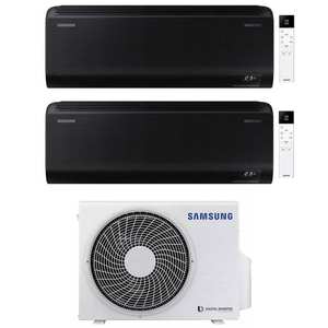 Aire Acondicionado Split Dual WindFree de Samsung, 9000+9000 BTU, R32, AJ050TXJ2KG, Negro, WiFi, Inverter, A+++, para exteriores - Product Image 1