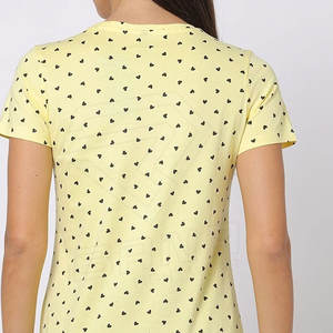 เสื้อยืดแขนสั้นผู้หญิงระบายอากาศได้ดีเสื้อยืดผ้าฝ้ายโพลีเอสเตอร์พิมพ์ลายดีไซน์ใหม่เป็นมิตรต่อสิ่งแวดล้อมฤดูร้อน - Product Image 4