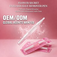 Stylo Dissolvant de Colle à Cils Flower Secret 2ml Gel d'Aloe Vera Dissolution Rapide OEM/ODM Disponible Distributeurs Recherchés