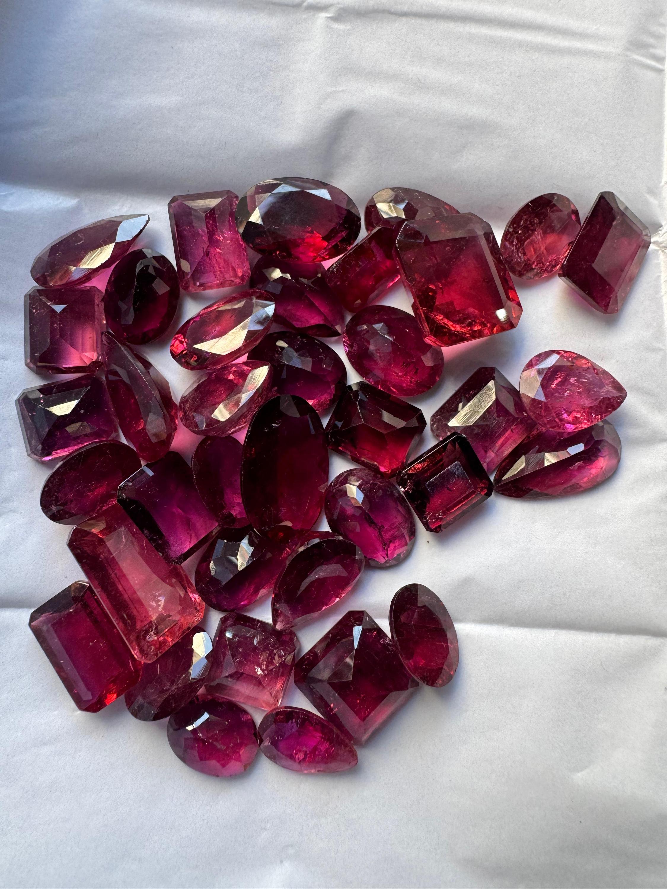 Lot De 10 Pierres Précieuses émeraudes Rubis Naturels Certifiés GIR - Inde, Birmanie
