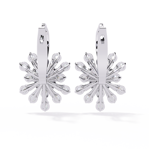 ต่างหูเพชรแบบเลเวอร์แบ็กทรงกลมทอง14K สำหรับผู้หญิงได้รับการรับรองจาก cvd/hpht - Product Image 4