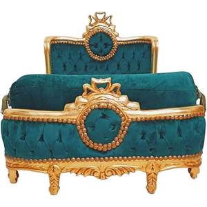 Lit style baroque Cadre en bois Finition dorée - Product Image 4