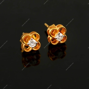 Pendientes de Plata de Ley 925 con Trébol y Moissanita, Baño de Oro, Certificados por Terceros, Hechos a Mano, Regalo de Boda, 2 Gramos, de Moda - Product Image 4