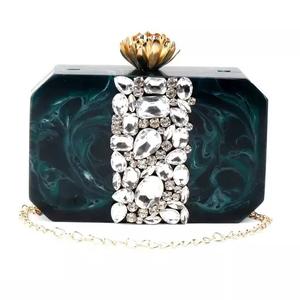 Hot Sale High Quality Lady Evening <b>Bag</b> Handmade Resin <b>Vintage</b> Wedding Party <b>Clutch</b> Elegant and Stylish at an Price - Product Image 3